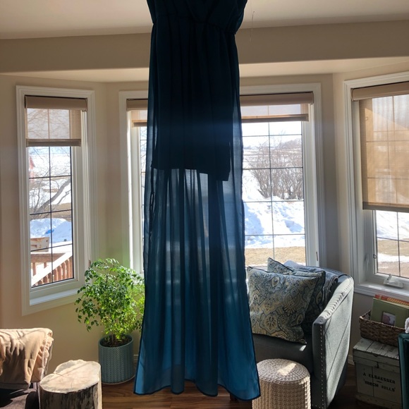 Kismet teal maxi dress, layered - Picture 4 of 7